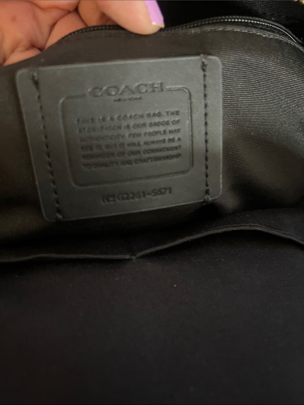 Coach Brown/Black Signature Mini Backpack with Gold Hardware - Picture 4 of 6